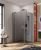 Душевой уголок Cezares SLIDER-AH-1-100-90/100-GRIGIO-GM 90x100, стекло графит, профиль сталь