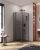 Душевой уголок Cezares SLIDER-AH-1-80-70/80-GRIGIO-NERO 70x80, стекло графит, профиль черный
