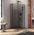 Душевой уголок Cezares SLIDER-AH-1-90-70/80-GRIGIO-NERO 70x90, стекло графит, профиль черный