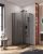 Душевой уголок Cezares SLIDER-AH-2-70/80-90/100-GRIGIO-NERO 70x90, стекло графит, профиль черный