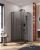 Душевой уголок Cezares SLIDER-AH-2-80/90-100/110-GRIGIO-NERO 80x100, стекло графит, профиль черный