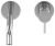 Смеситель для раковины Cezares Leaf LEAF-BLI2-20-L-01-W0 встраиваемый