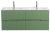 Тумба под раковину Cezares DUET-N-1200-4C-SO-2-PS-P 120x50 подвесная