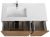 Тумба с раковиной подвесная Cezares Bellagio 106 Rovere Tabacco, левостороняя