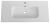 Раковина Cezares DUET CZR-8095-100 101x46, белая глянцевая