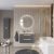 Тумба с раковиной подвесная Cezares Eco-cer-n 80 Темно-Серый Матовый. Ручки сатиновое золото, раковина CZR-8073-80