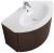 Тумба с раковиной подвесная Cezares Eden 91 Rovere scuro Soft, раковина белая