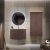 Тумба со стеклянной раковиной подвесная Cezares Eden 91 Rovere scuro Soft, раковина белая