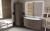 Тумба со стеклянной раковиной подвесная Cezares Eden 121 Rovere scuro Soft, раковина белая