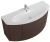 Тумба с раковиной подвесная Cezares Eden 121 Rovere scuro Soft, раковина белая