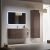 Тумба с раковиной подвесная Cezares Eden 121 Rovere scuro Soft, раковина белая