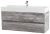 Тумба с раковиной подвесная Cezares Molveno 46 120 Legno Grigio, раковина белая
