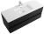 Тумба с раковиной подвесная Cezares Molveno 46 120 Nero, раковина белая CZR-8002-120