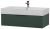Тумба с раковиной подвесная и одним выдвижным ящиком Cezares Premium 90 Plisse Verde opaco, раковина белая