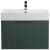 Тумба с раковиной подвесная выдвижными ящиком и внутренним ящиком Cezares Premium 70 Plisse Verde opaco, раковина белая