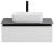 Тумба со столешницей подвесная Cezares Slider 80 Bianco Opaco, столешница SLD-80/48-MNO