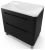 Тумба под раковину Uperwood Ocean TOceanF80b2 80x44 напольная, черная, 2 ящика