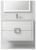 Тумба с раковиной Uperwood Infinity KInfinity100w 100x44 подвесная, белая