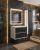 Тумба под раковину Uperwood Next Premium 3930205155 80x45 подвесная, белая/графит, 2 ящика