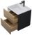 Тумба под раковину Uperwood Barsa 2937205252 50x45 подвесная, черная/дуб сонома