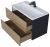 Тумба под раковину Uperwood Barsa 293020539 80x45 подвесная, черная/дуб сонома