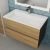 Тумба под раковину Uperwood Barsa 293020539 80x45 подвесная, черная/дуб сонома