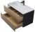 Тумба под раковину Uperwood Barsa 2937205253 90x45 подвесная, черная/дуб сонома