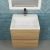 Тумба с раковиной Uperwood Barsa 29830205646 50x45, раковина белая подвесная тумба белая/дуб сонома