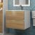 Тумба с раковиной Uperwood Barsa 2930205646 60x45, раковина белая подвесная тумба белая/дуб сонома