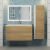 Тумба с раковиной Uperwood Barsa 29830205648 90x45, раковина белая подвесная тумба белая/дуб сонома