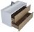 Тумба с раковиной Uperwood Barsa 293020535 100x45, раковина белая подвесная тумба белая/дуб сонома