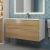 Тумба с раковиной Uperwood Barsa 293020535 100x45, раковина белая подвесная тумба белая/дуб сонома