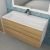 Тумба с раковиной Uperwood Barsa 293020535 100x45, раковина белая подвесная тумба белая/дуб сонома