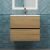 Тумба с раковиной Uperwood Barsa 2930205645 60x45, раковина белая подвесная тумба черная/дуб сонома