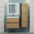 Тумба с раковиной Uperwood Barsa 2930205645 60x45, раковина белая подвесная тумба черная/дуб сонома