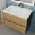 Тумба с раковиной Uperwood Barsa 293020547 70x45, раковина белая подвесная тумба черная/дуб сонома