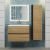 Тумба с раковиной Uperwood Barsa 293020547 70x45, раковина белая подвесная тумба черная/дуб сонома