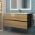 Тумба с раковиной Uperwood Barsa 293020544 100x45, раковина белая подвесная тумба черная/дуб сонома
