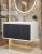 Тумба с раковиной Uperwood Next Premium 3930205166 80x45 подвесная, белая/графит, 1 ящик