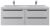 Тумба с раковиной Uperwood Tanos 229111020233 120x45 подвесная, двойная, 4 ящика, белая/графит