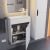 Тумба с раковиной Uperwood Modul 393020555 50x21 подвесная, матовая, белая/графит