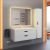 Тумба с раковиной Uperwood Modul 393020562 100x45 подвесная, матовая, белая/графит
