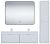 Тумба с раковиной Uperwood Modul KModul120W 120x45 подвесная, матовая, белая