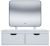 Тумба с раковиной Uperwood Modul KModul120WG 120x45 подвесная, матовая, белая/графит
