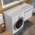 Тумба под стиральную машину с раковиной Uperwood Magenta 52490000010 110x50 подвесная, белая/графит, с дверцами, правая