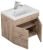 Тумба с раковиной Uperwood Eva 3930313467 50x35 подвесная, Крафт Табачный, с дверцами