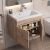 Тумба с раковиной Uperwood Eva 3930313467 50x35 подвесная, Крафт Табачный, с дверцами