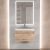 Тумба с раковиной Uperwood Eva 3930313469 60x47 подвесная, Крафт Табачный, выдвижной ящик