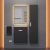 Тумба под раковину подвесная Uperwood Modul 2930205360 50x21, черная матовая