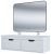 Тумба под двойную раковину Uperwood Modul TModul120WG 120x44 подвесная, матовая, белая/графит